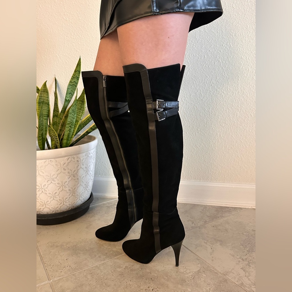 Excellent condition Michael Kors Delaney Over Knee Suede Boots size 8 - Picture 3 of 8